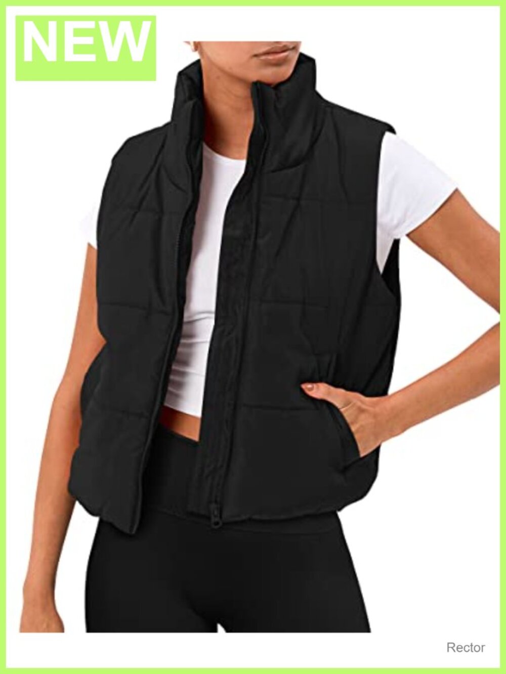 AUTOMET Womens Puffer Vest Cropped Lightweight Fall Winter Outerwear